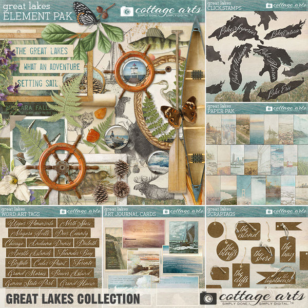 Great Lakes Art Journal Cards