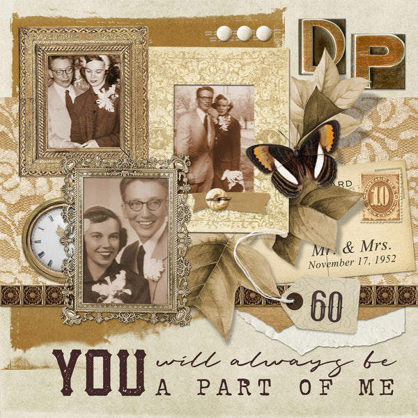 Patterned Past Scrap.Words
