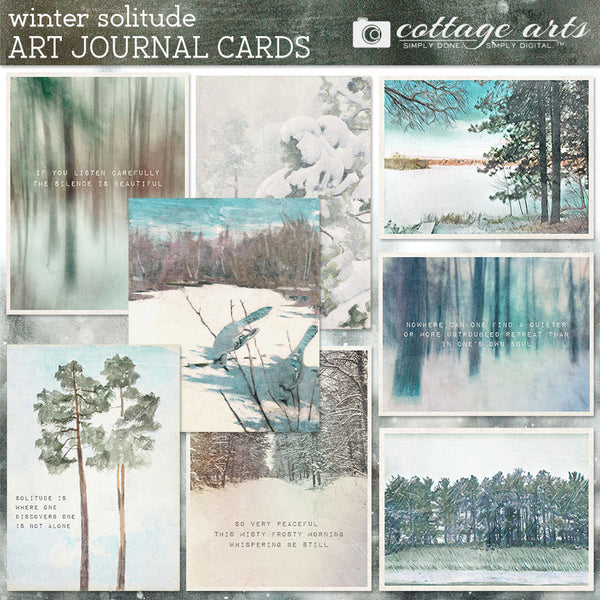 Winter Solitude Art Journal Cards