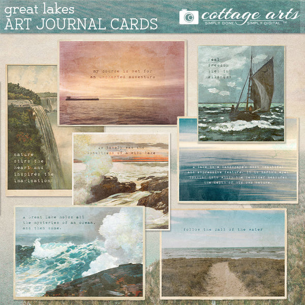 Great Lakes Art Journal Cards