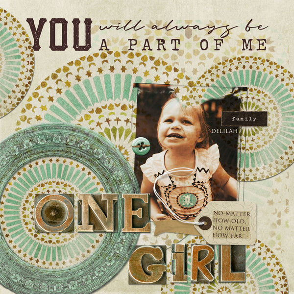 Patterned Past Scrap.Words