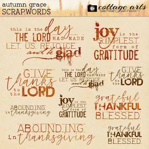 Autumn Grace Scrap.Words