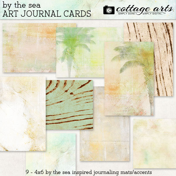 By the Sea Art Journal Cards