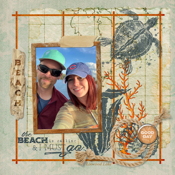 Beach Day Scrap.Words