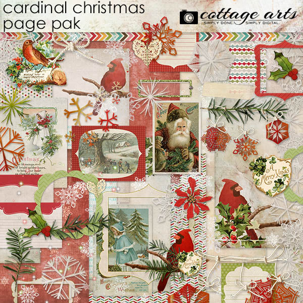 Cardinal Christmas Page Pak