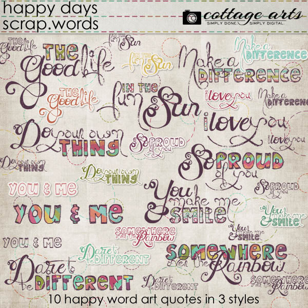 Happy Days Scrap.Words