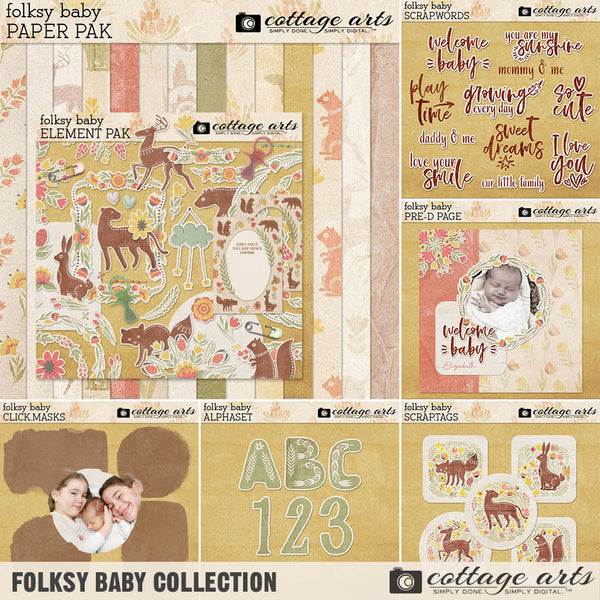 Folksy Baby Scrap.Words