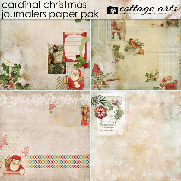 Cardinal Christmas Journalers Paper Pak