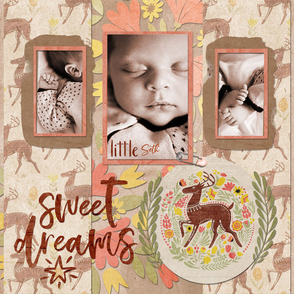 Folksy Baby Scrap.Words