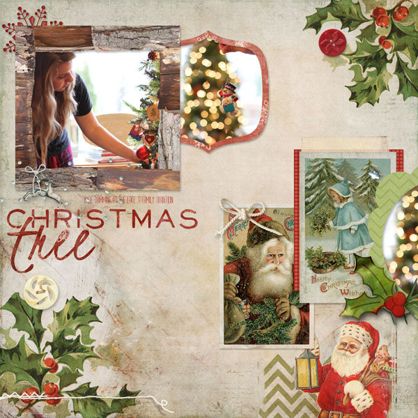 Cardinal Christmas Scrap.Words