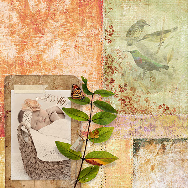 Stitched Botanicals 2 Paper Pak