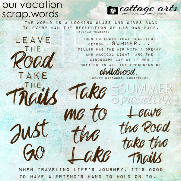 Our Vacation Scrap.Words