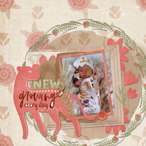 Folksy Baby Scrap.Words