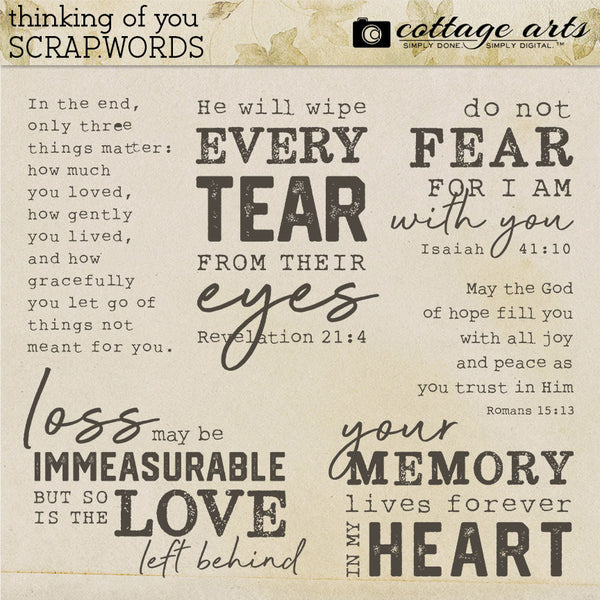 Thinking of You Scrap.Words