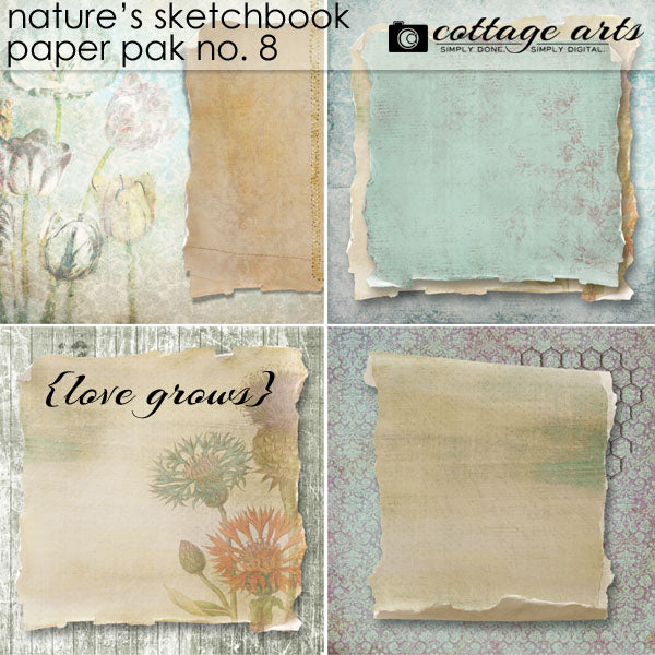Nature's Sketchbook 8 Paper Pak