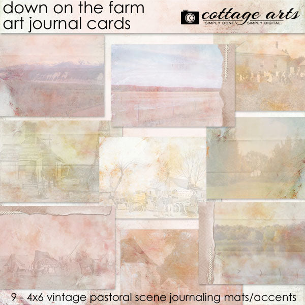 Down on the Farm  Art Journal Cards