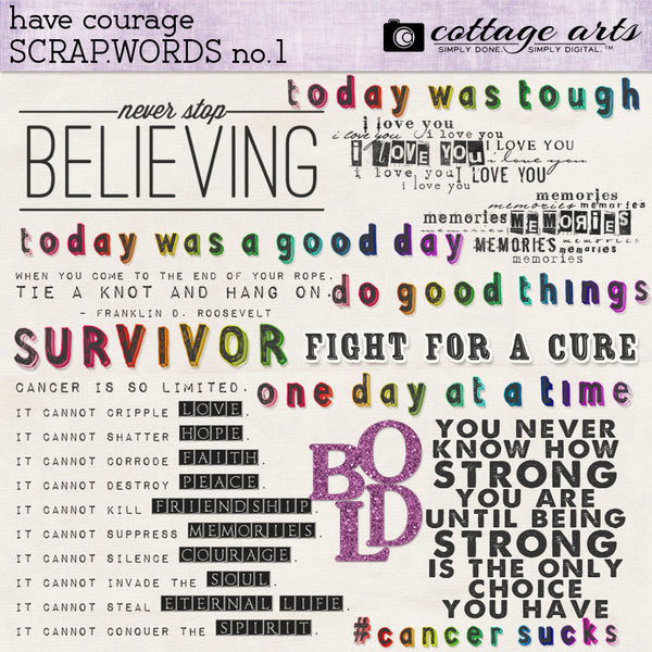Have Courage Scrap.Words 1