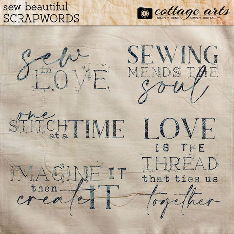Sew Beautiful Scrap.Words