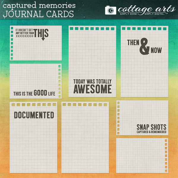 Captured Memories Journal Cards