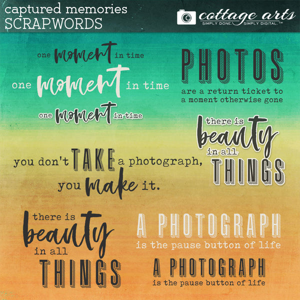 Captured Memories Scrap.Words