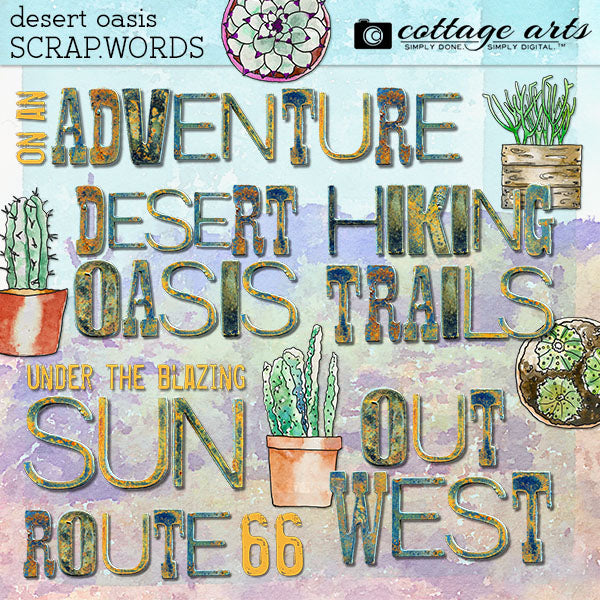 Desert Oasis Scrap.Words