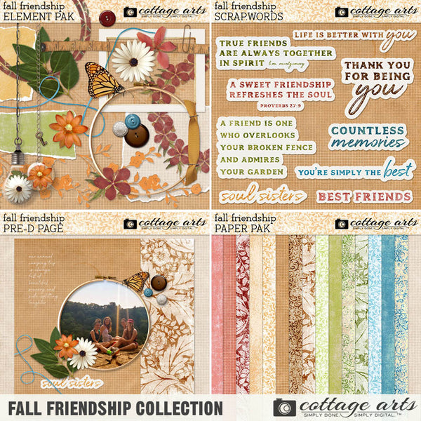 Fall Friendship Scrap.Words