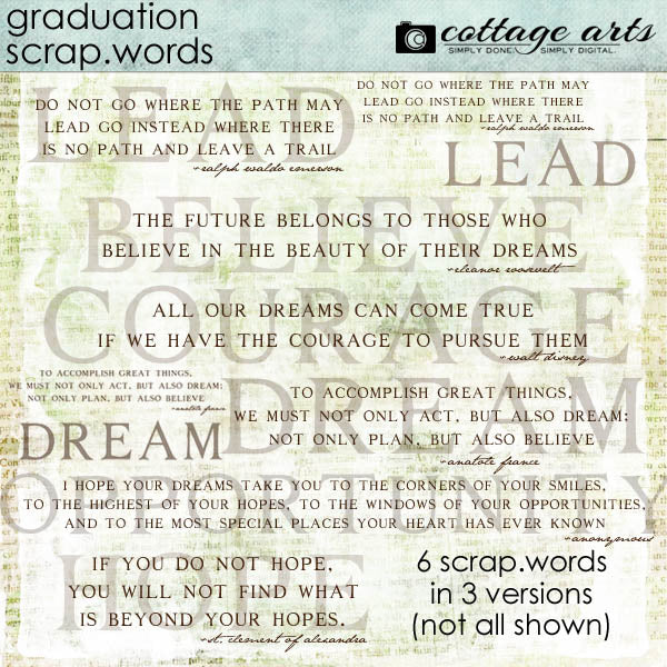 Graduation Scrap.Words