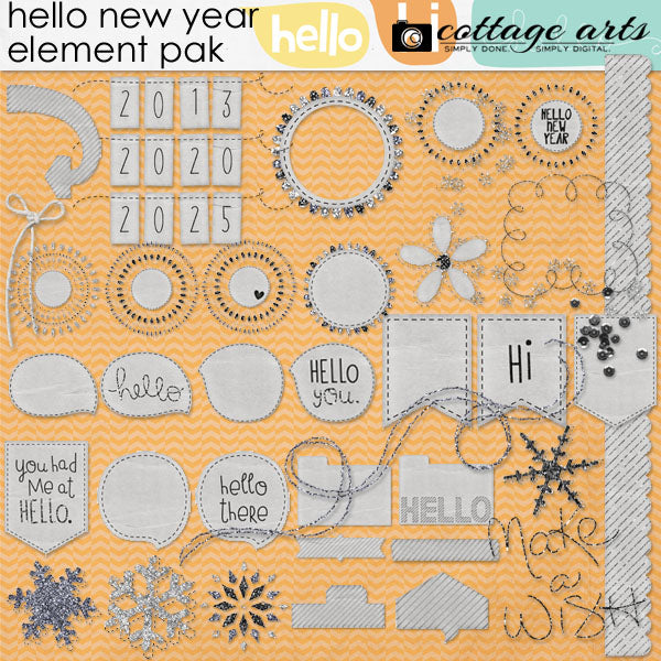 Hello New Year Element Pak