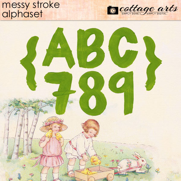 Messy Stroke AlphaSet