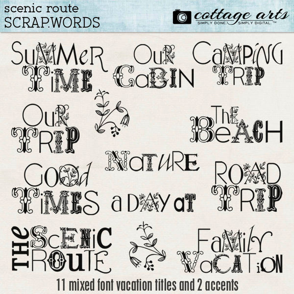 Travel Scrap.Words Collection