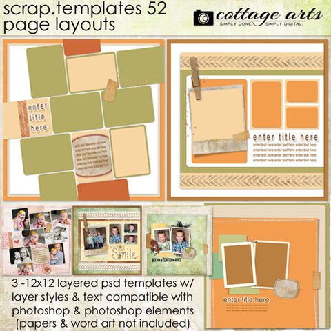 Scrap Templates 52 - Page Layouts