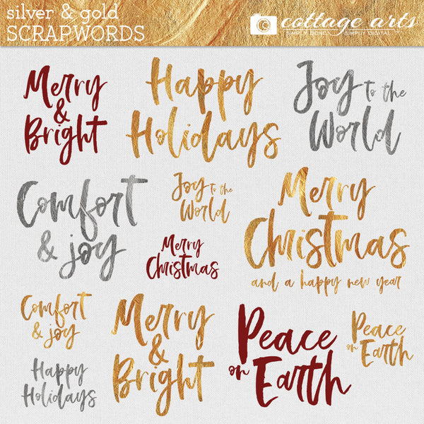 Silver and Gold Scrap.Words