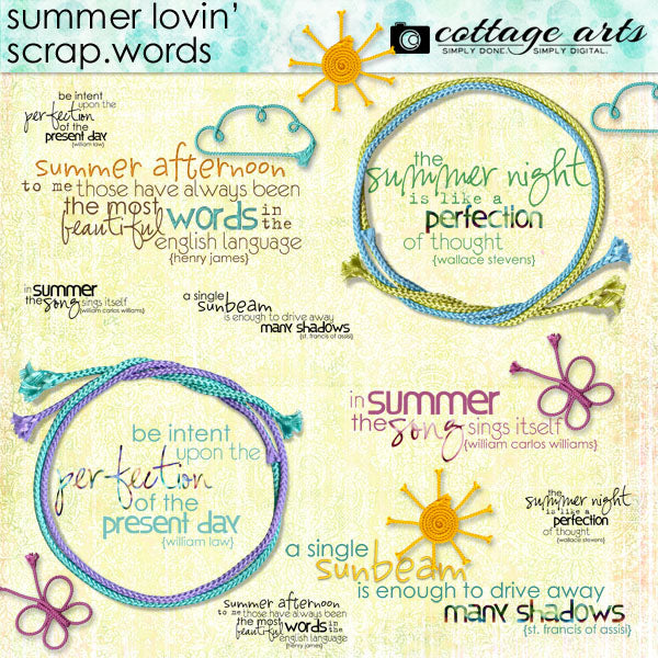 Summer Lovin' Scrap.Words