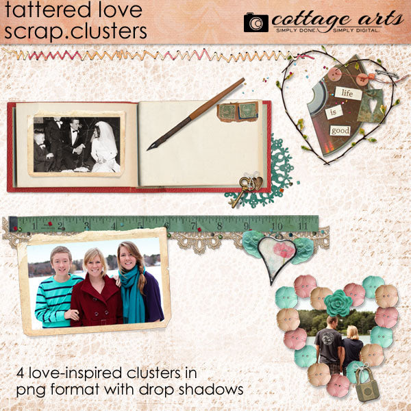 Tattered Love Scrap.Clusters
