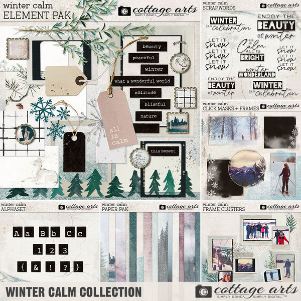 Winter Calm Scrap.Words