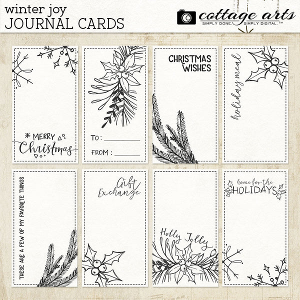 Winter Joy Journal Cards
