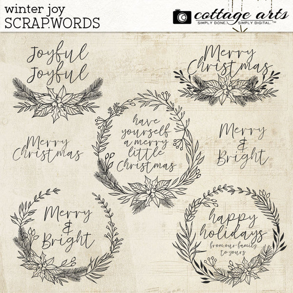 Winter Joy Scrap.Words
