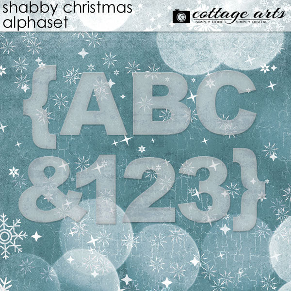 Shabby Christmas AlphaSet