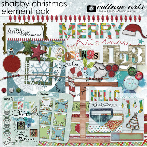 Shabby Christmas Element Pak