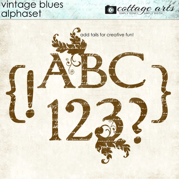 Vintage Blues AlphaSet