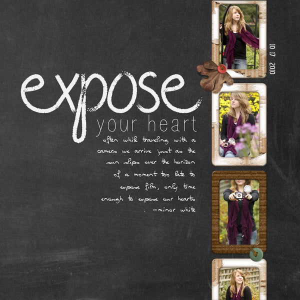 Chalkboard Love Scrap.Edges
