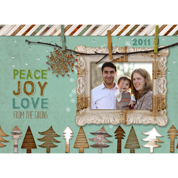 Winter Woodland Holiday Card/Layout Pak