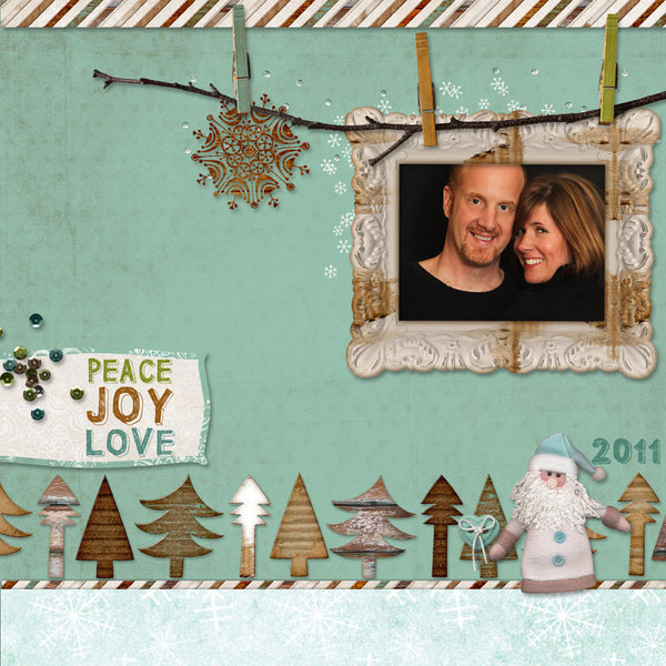 Winter Woodland Holiday Card/Layout Pak