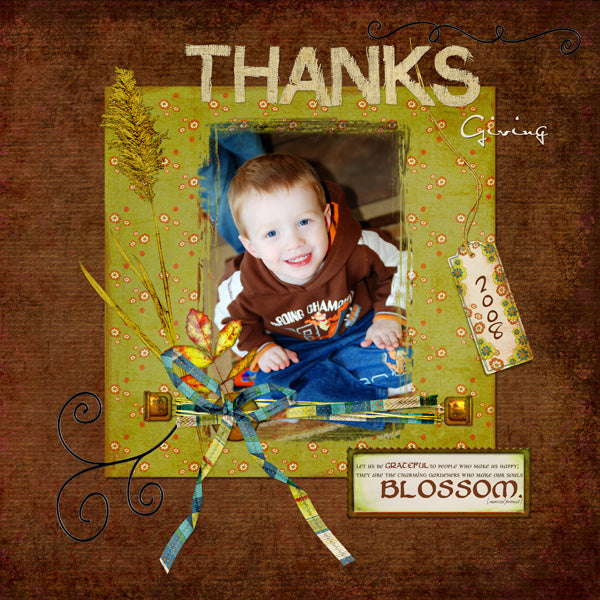 Bountiful Blessings Word Art/AlphaSets