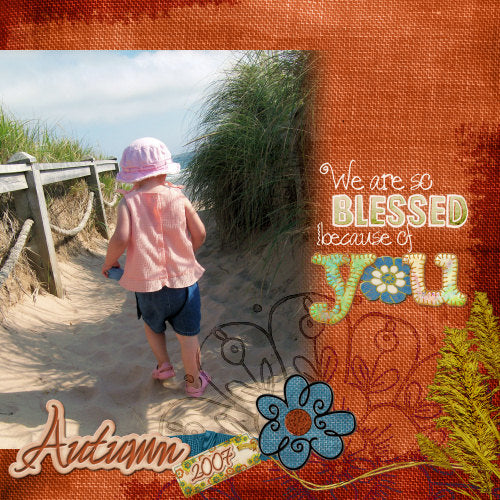 Bountiful Blessings Word Art/AlphaSets
