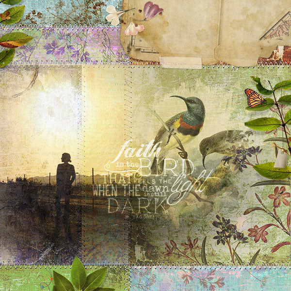 Stitched Botanicals 1 Paper Pak