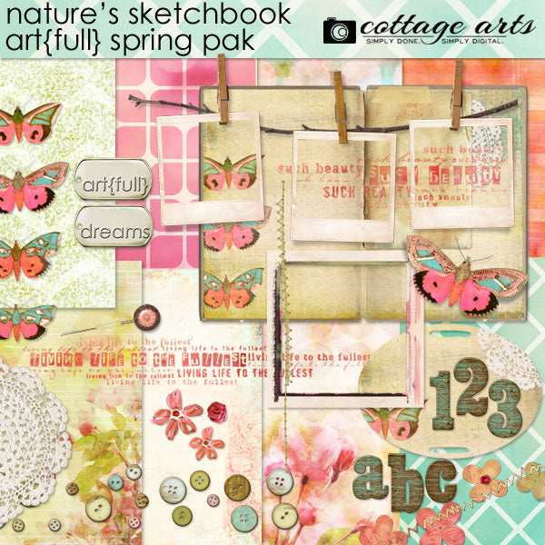 Nature's Sketchbook Art-full Spring Page Pak