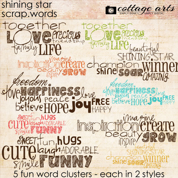 Shining Star Scrap.Words