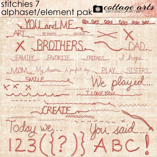 Stitchies 7 Element Pak w/AlphaSet