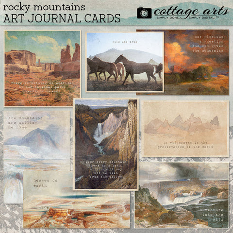 Rocky Mountains Art Journal Cards